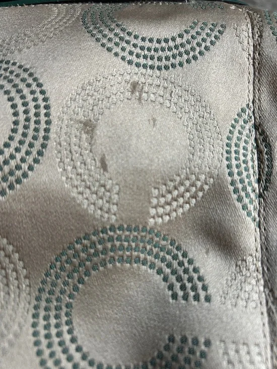 Coach Taupe Signature Crossbody with Green Leather Trim - Picture 5 of 12